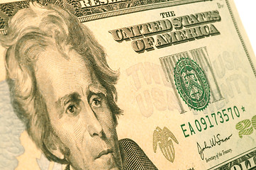 Image showing twenty dollar bill