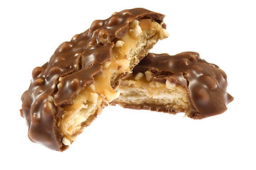 Image showing chocolate cookie on white background