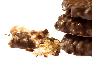 Image showing chocolate cookie on white background