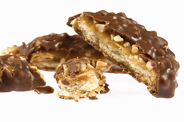 Image showing chocolate cookie on white background