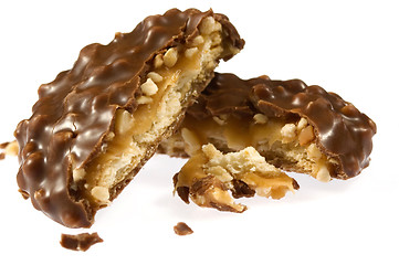 Image showing chocolate cookie on white background