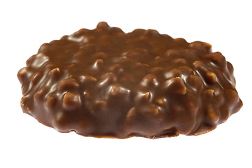 Image showing chocolate cookie on white background