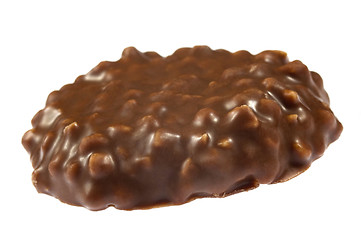 Image showing chocolate cookie on white background