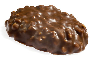 Image showing chocolate cookie on white background