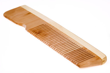 Image showing isolated wood comb