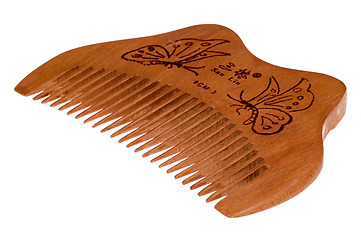 Image showing isolated wood comb