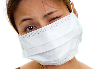 Image showing asian with protective mask