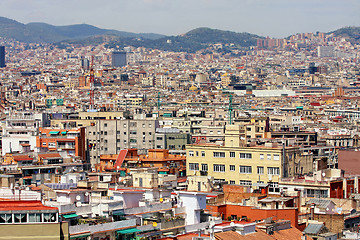 Image showing panoramic view of Barcelona