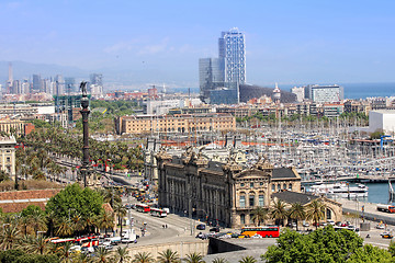 Image showing panoramic view of Barcelona