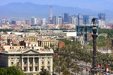 Image showing panoramic view of Barcelona