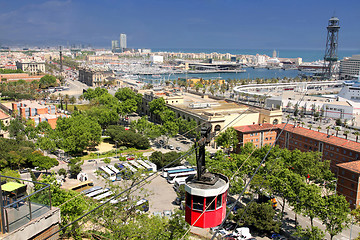 Image showing panoramic view of Barcelona