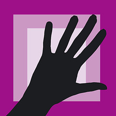Image showing Hand on a pink background