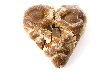 Image showing heart-shape cookies on white background