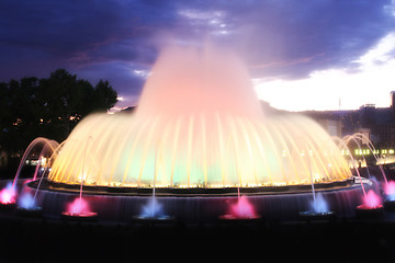 Image showing Magic fountain in city Barcelona