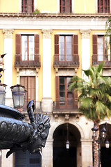 Image showing fountain Royal Palace in Barcelona