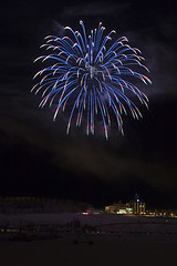 Image showing Multicolored tip fireworks