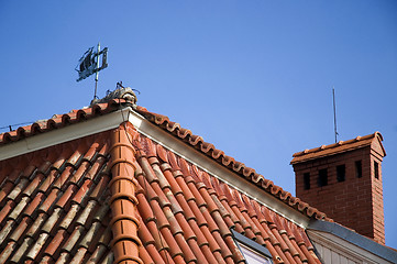 Image showing red tiled roof