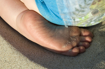 Image showing baby on the beach