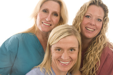 Image showing three nurses medical females with happy expression