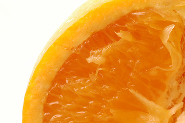 Image showing navel orange macro vertical