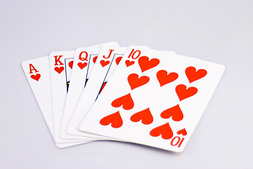 Image showing Royal Flush Hearts