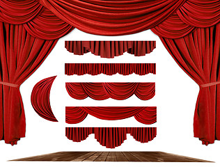 Image showing Theater STage Drape Elements to Create Your Own Background