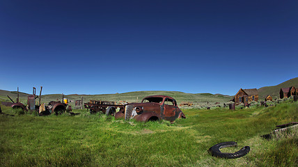 Image showing Vintage Vehicles in Historical Bodie California