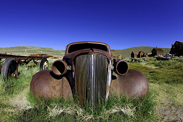 Image showing Vintage Rusted Old Car in Bodie California