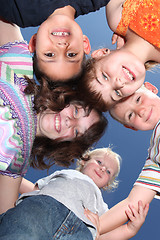 Image showing Happy Smiling Young Kids Outside Having Fun