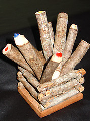 Image showing wooden pencils in a box