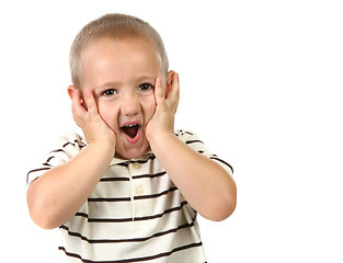 Image showing Shocked and Surprised Young Child