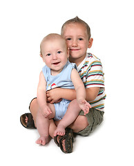 Image showing 2 Brothers Posing for a Portrait