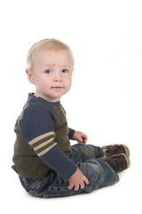 Image showing Little Baby Toddler Sitting Sideways