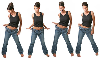 Image showing Multiple Views of a Dieting Woman