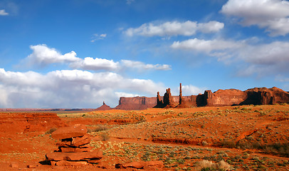 Image showing Landscape of the Desert Area of Monument Valley USA
