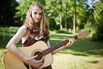 Image showing Guitar girl