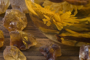 Image showing tea. fruits and flowers.