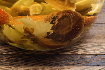 Image showing tea. fruits and flowers.