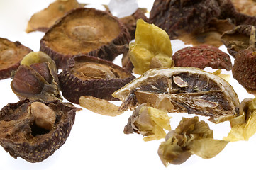 Image showing tea. fruits and flowers.