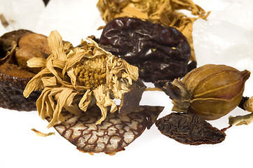 Image showing tea. fruits and flowers.