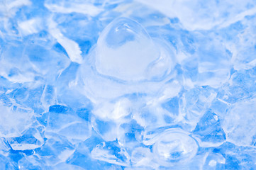 Image showing salt, ice and blue water