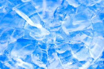 Image showing salt, ice and blue water