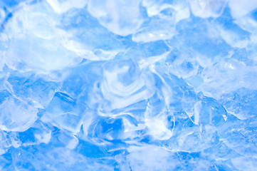 Image showing salt, ice and blue water