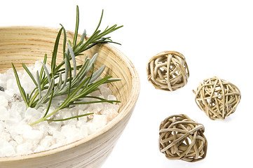 Image showing rosemary bath. aromatherapy