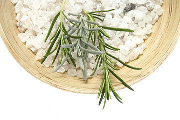 Image showing rosemary bath. aromatherapy