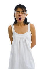 Image showing woman yawning
