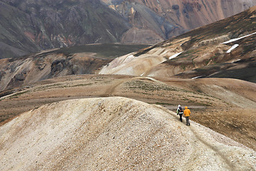 Image showing Mountain hiking