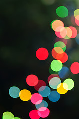 Image showing Blurred Christmas lights