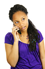 Image showing Teen girl with mobile phone