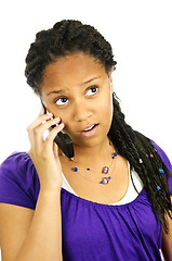 Image showing Teen girl with mobile phone